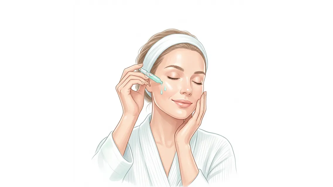 여드름 진정 앰플 케어 일러스트